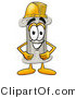 Illustration of a Cartoon Pillar Mascot Wearing a Helmet by Mascot Junction