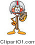 Illustration of a Cartoon Plunger Mascot in a Helmet, Holding a Football by Mascot Junction