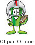 Illustration of a Cartoon Rolled Money Mascot in a Helmet, Holding a Football by Mascot Junction