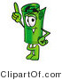 Illustration of a Cartoon Rolled Money Mascot Pointing Upwards by Mascot Junction