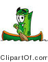 Illustration of a Cartoon Rolled Money Mascot Rowing a Boat by Mascot Junction