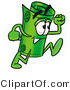 Illustration of a Cartoon Rolled Money Mascot Running by Mascot Junction