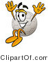 Illustration of a Cartoon Soccer Ball Mascot Jumping by Mascot Junction