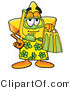 Illustration of a Cartoon Star Mascot in Green and Yellow Snorkel Gear by Mascot Junction