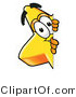 Illustration of a Cartoon Star Mascot Peeking Around a Corner by Mascot Junction