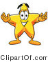 Illustration of a Cartoon Star Mascot with Open Arms by Mascot Junction