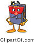 Illustration of a Cartoon Suitcase Mascot Wearing a Red Mask over His Face by Mascot Junction