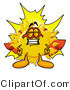 Illustration of a Cartoon Sun Mascot Dressed As a Super Hero by Mascot Junction