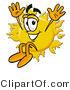Illustration of a Cartoon Sun Mascot Jumping by Mascot Junction