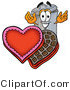 Illustration of a Cartoon Trash Can Mascot with an Open Box of Valentines Day Chocolate Candies by Mascot Junction