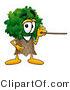 Illustration of a Cartoon Tree Mascot Holding a Pointer Stick by Mascot Junction