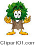 Illustration of a Cartoon Tree Mascot with Welcoming Open Arms by Mascot Junction