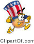 Illustration of a Cartoon Uncle Sam Mascot Running by Mascot Junction