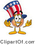 Illustration of a Cartoon Uncle Sam Mascot with Welcoming Open Arms by Mascot Junction