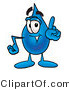 Illustration of a Cartoon Water Drop Mascot Waving His Finger While Lecturing by Mascot Junction