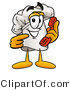 Illustration of a Chef Hat Mascot Holding a Telephone by Mascot Junction