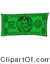 Illustration of a Chef Hat Mascot on a Dollar Bill by Mascot Junction