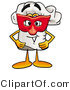 Illustration of a Chef Hat Mascot Wearing a Red Mask over His Face by Mascot Junction