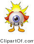 Illustration of a Eyeball Mascot Dressed As a Super Hero by Mascot Junction