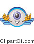 Illustration of a Eyeball Mascot on a Business Logo by Mascot Junction