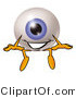 Illustration of a Eyeball Mascot Sitting by Mascot Junction