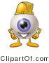 Illustration of a Eyeball Mascot Wearing a Helmet by Mascot Junction