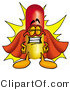 Illustration of a Medical Pill Capsule Mascot Dressed As a Super Hero by Toons4Biz