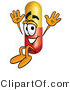 Illustration of a Medical Pill Capsule Mascot Jumping by Mascot Junction