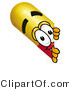 Illustration of a Medical Pill Capsule Mascot Peeking Around a Corner by Mascot Junction