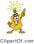 Illustration of a Police Badge Mascot with a Bright Idea by Mascot Junction