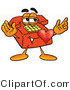 Illustration of a Red Cartoon Telephone Mascot with His Heart Beating out of His Chest by Mascot Junction