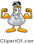 Illustration of a Science Beaker Mascot Flexing His Arm Muscles by Mascot Junction