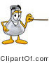 Illustration of a Science Beaker Mascot Holding a Pointer Stick by Mascot Junction