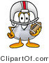 Illustration of a Science Beaker Mascot in a Helmet, Holding a Football by Mascot Junction