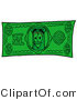 Illustration of a Science Beaker Mascot on a Dollar Bill by Mascot Junction