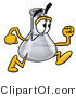 Illustration of a Science Beaker Mascot Running by Mascot Junction