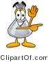Illustration of a Science Beaker Mascot Waving and Pointing by Mascot Junction