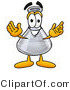 Illustration of a Science Beaker Mascot with Welcoming Open Arms by Mascot Junction