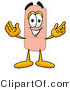 Illustration of an Adhesive Bandage Mascot with Welcoming Open Arms by Mascot Junction