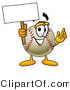 Vector Illustration of a Baseball Mascot Holding a Blank Sign by Toons4Biz