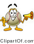 Vector Illustration of a Baseball Mascot Holding a Megaphone by Mascot Junction