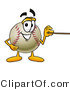 Vector Illustration of a Baseball Mascot Holding a Pointer Stick by Mascot Junction