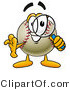 Vector Illustration of a Baseball Mascot Looking Through a Magnifying Glass by Mascot Junction