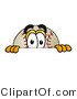 Vector Illustration of a Baseball Mascot Peeking over a Surface by Mascot Junction