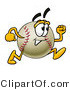 Vector Illustration of a Baseball Mascot Running by Mascot Junction