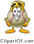 Vector Illustration of a Baseball Mascot Wearing a Helmet by Mascot Junction
