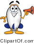 Vector Illustration of a Blimp Mascot Holding a Megaphone by Toons4Biz