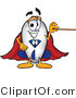 Vector Illustration of a Blimp Mascot Holding a Pointer Stick by Toons4Biz