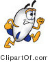 Vector Illustration of a Blimp Mascot Running by Toons4Biz