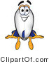 Vector Illustration of a Blimp Mascot Sitting by Mascot Junction